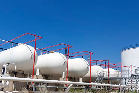Petroleum Storage Tanks on Petrochemical Plant